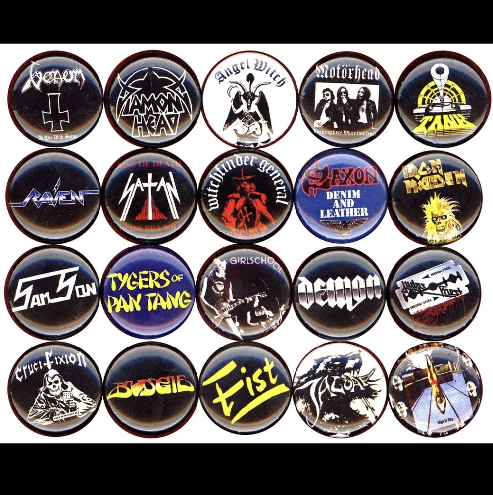 British heavy metal bands set of 20! 1 inch size buttons pins badges